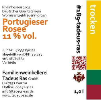 Portugieser Rosé trocken 2020